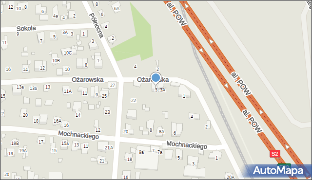 Piastów, Ożarowska, 3, mapa Piastów