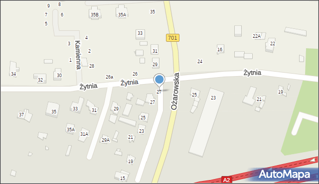 Pruszków, Ożarowska, 27, mapa Pruszków