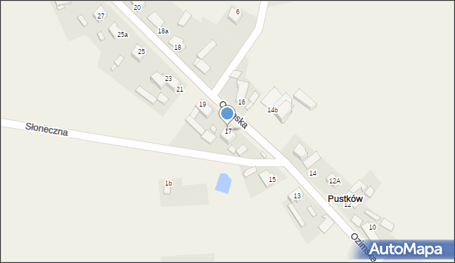 Pustków, Ozimska, 17, mapa Pustków