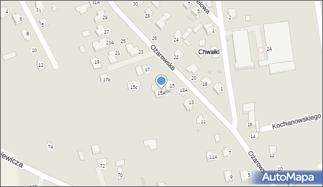 Sandomierz, Ożarowska, 15A, mapa Sandomierza