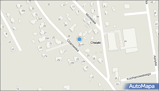 Sandomierz, Ożarowska, 22, mapa Sandomierza
