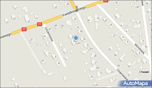 Sandomierz, Ożarowska, 35B, mapa Sandomierza