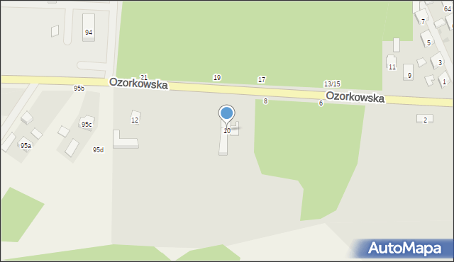 Stryków, Ozorkowska, 10, mapa Stryków