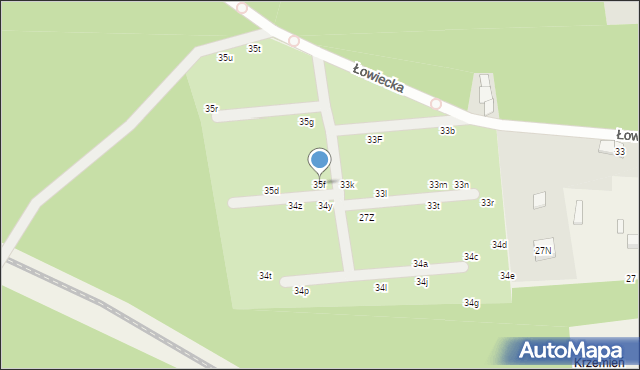 Ustronie, Ozorkowska, 35f, mapa Ustronie