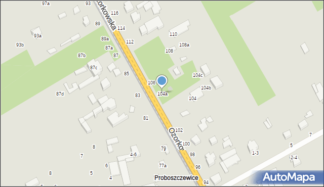 Zgierz, Ozorkowska, 104a, mapa Zgierz