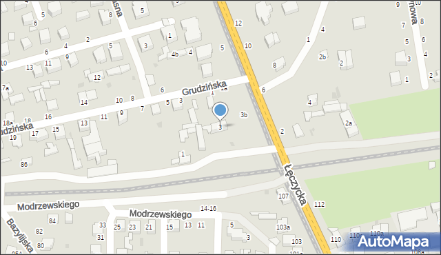 Zgierz, Ozorkowska, 3, mapa Zgierz