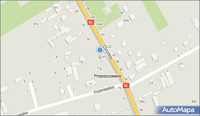 Zgierz, Ozorkowska, 79, mapa Zgierz