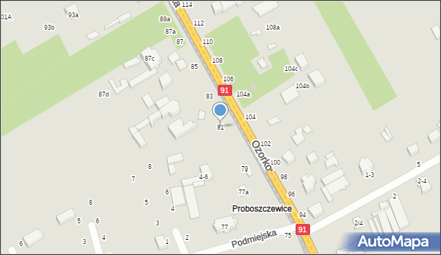 Zgierz, Ozorkowska, 81, mapa Zgierz