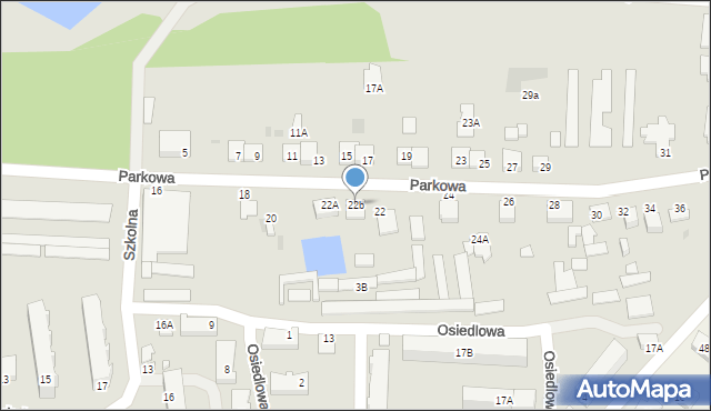 Aleksandrów Kujawski, Parkowa, 22b, mapa Aleksandrów Kujawski