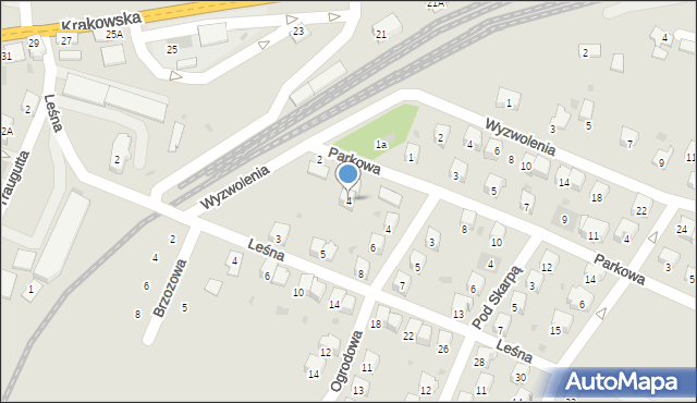 Andrychów, Parkowa, 4, mapa Andrychów