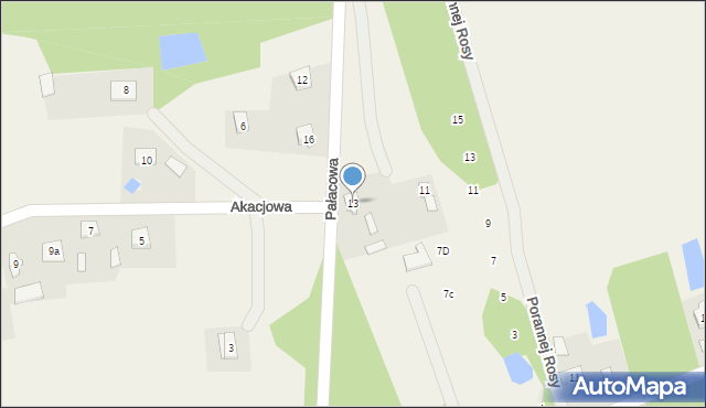 Anielew, Pałacowa, 13, mapa Anielew