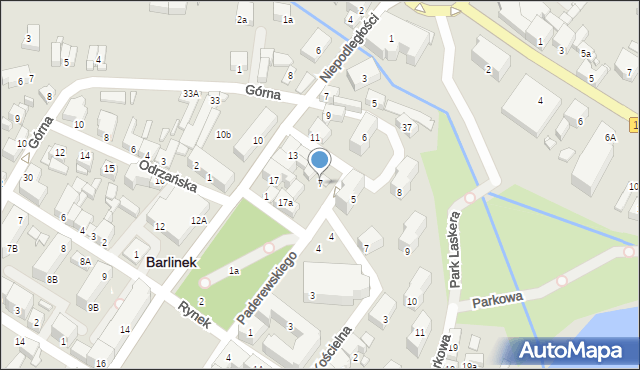 Barlinek, Paderewskiego Ignacego Jana, 7, mapa Barlinek