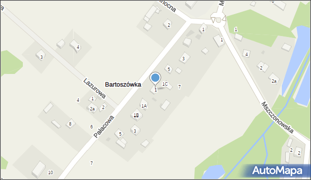 Bartoszówka, Pałacowa, 1, mapa Bartoszówka