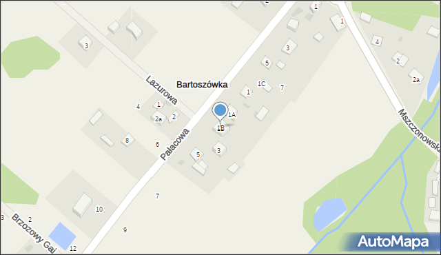 Bartoszówka, Pałacowa, 1B, mapa Bartoszówka