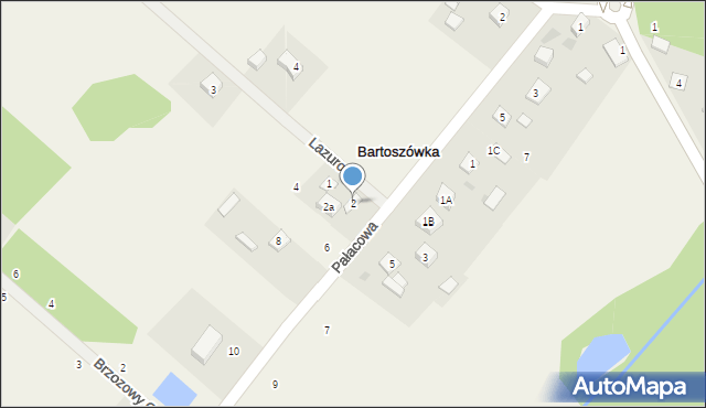 Bartoszówka, Pałacowa, 2, mapa Bartoszówka