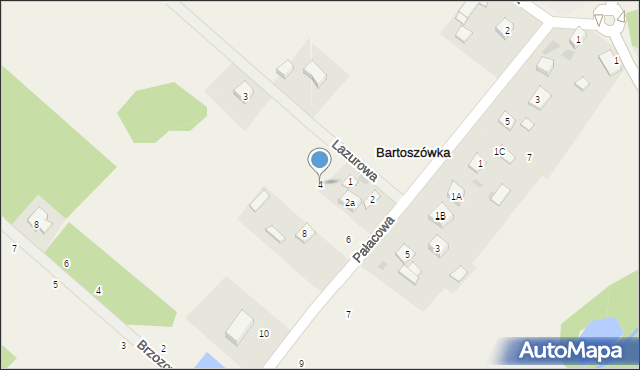 Bartoszówka, Pałacowa, 4, mapa Bartoszówka