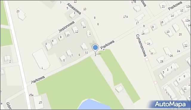 Bezrzecze, Parkowa, 2, mapa Bezrzecze
