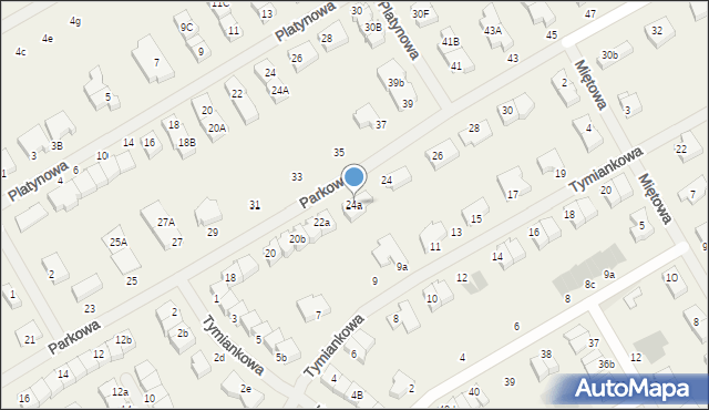 Bezrzecze, Parkowa, 24a, mapa Bezrzecze