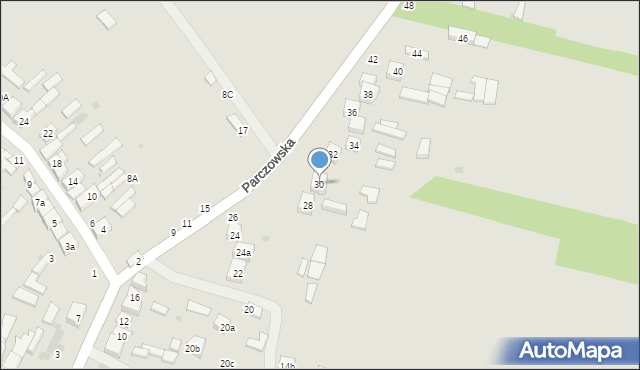 Białaczów, Parczowska, 30, mapa Białaczów