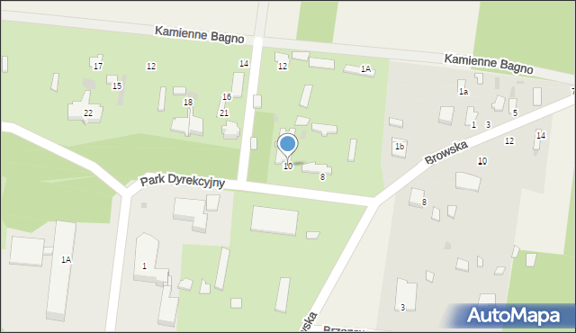 Białowieża, Park Dyrekcyjny, 10, mapa Białowieża