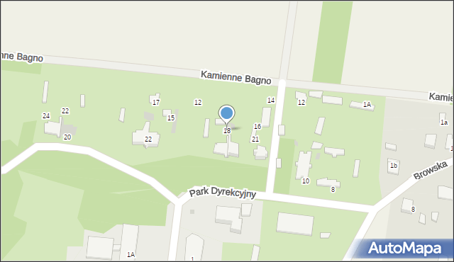 Białowieża, Park Dyrekcyjny, 18, mapa Białowieża