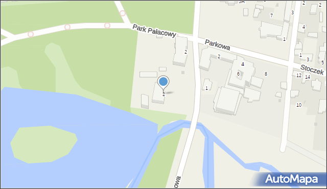 Białowieża, Park Pałacowy, 2, mapa Białowieża