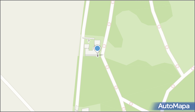 Białowieża, Park Pałacowy, 8, mapa Białowieża