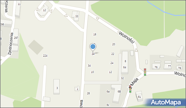 Biedrusko, Parkowa, 14, mapa Biedrusko