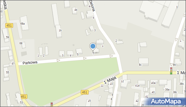 Bierutów, Parkowa, 7, mapa Bierutów