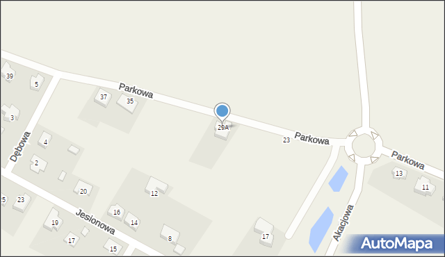 Biestrzyków, Parkowa, 29A, mapa Biestrzyków