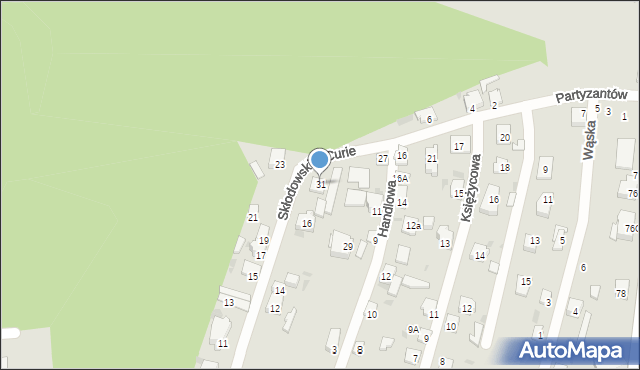 Blachownia, Partyzantów, 31, mapa Blachownia