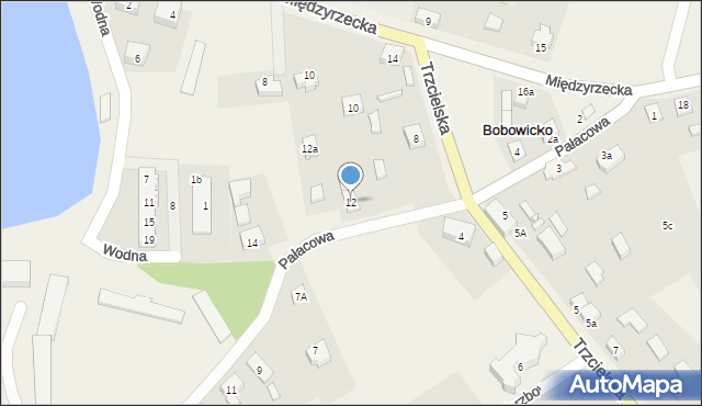 Bobowicko, Pałacowa, 12, mapa Bobowicko
