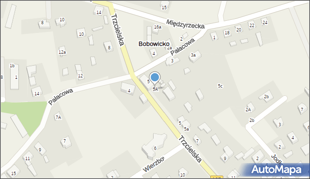 Bobowicko, Pałacowa, 5A, mapa Bobowicko