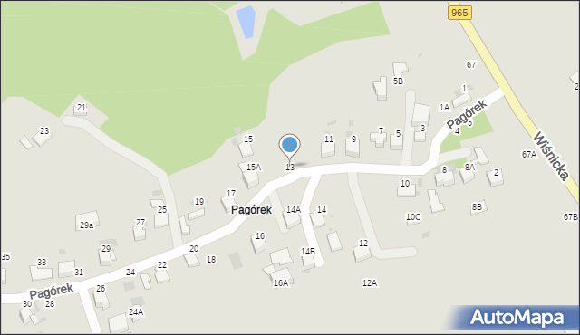 Bochnia, Pagórek, 13, mapa Bochni