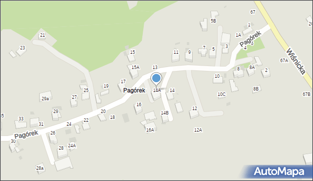 Bochnia, Pagórek, 14A, mapa Bochni