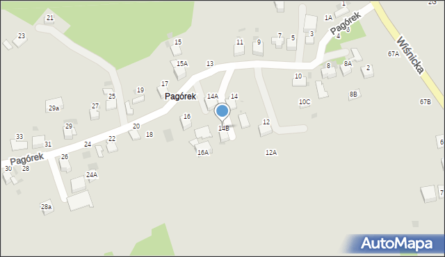 Bochnia, Pagórek, 14B, mapa Bochni