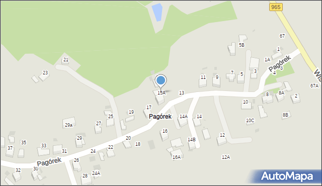 Bochnia, Pagórek, 15A, mapa Bochni