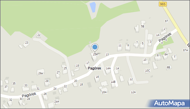 Bochnia, Pagórek, 15A, mapa Bochni