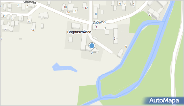 Bogdaszowice, Pałacowa, 2, mapa Bogdaszowice