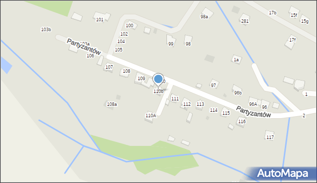 Boguchwała, Partyzantów, 110b, mapa Boguchwała