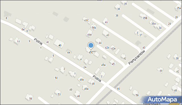 Boguchwała, Partyzantów, 45C, mapa Boguchwała