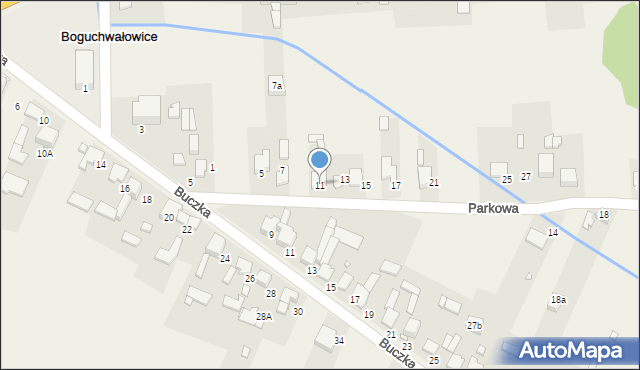 Boguchwałowice, Parkowa, 11, mapa Boguchwałowice