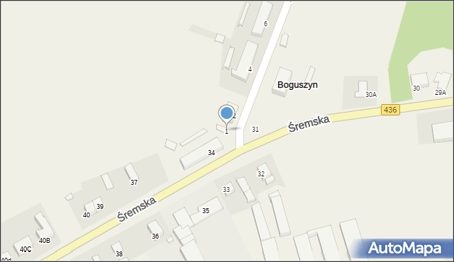 Boguszyn, Parkowa, 1, mapa Boguszyn