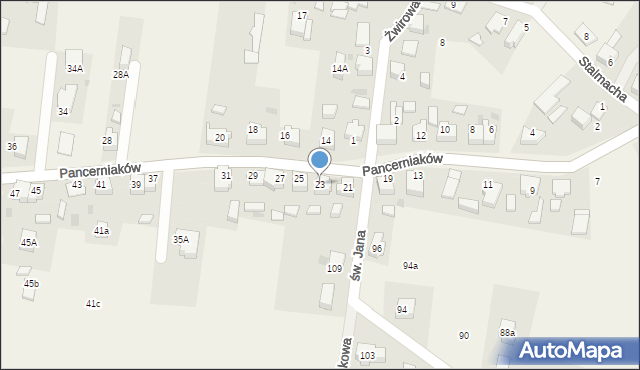 Bojszowy, Pancerniaków, 23, mapa Bojszowy