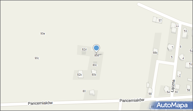 Bojszowy, Pancerniaków, 80d, mapa Bojszowy