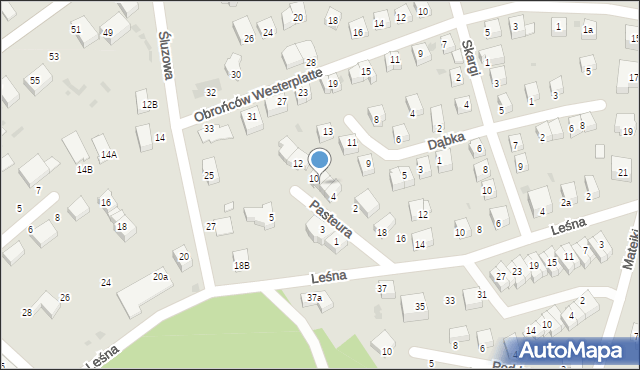 Bolesławiec, Pasteura Ludwika, 8, mapa Bolesławca