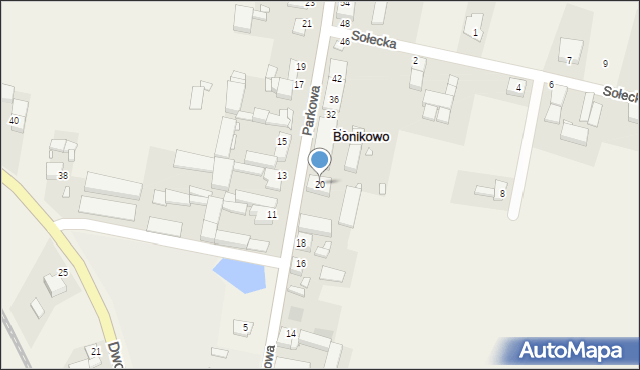 Bonikowo, Parkowa, 20, mapa Bonikowo