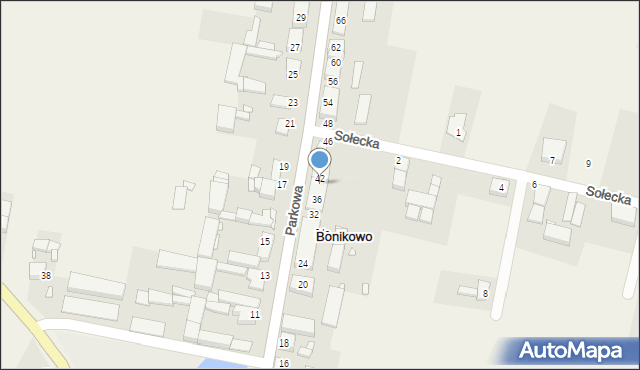 Bonikowo, Parkowa, 40, mapa Bonikowo