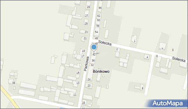 Bonikowo, Parkowa, 42, mapa Bonikowo