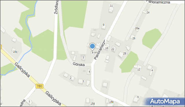 Brodła, Panoramiczna, 7, mapa Brodła